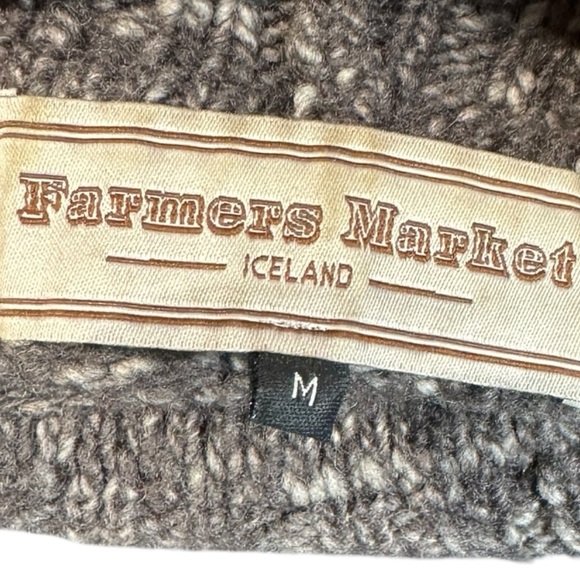 Farmer’s Market Iceland 100% Wool Brown Marled Turtleneck Sweater Women’s Size M - Picture 2 of 6
